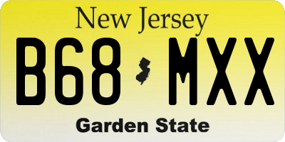 NJ license plate B68MXX