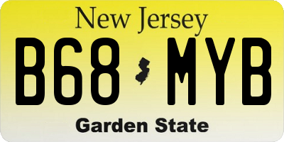 NJ license plate B68MYB