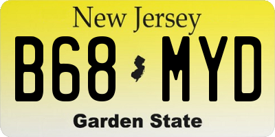 NJ license plate B68MYD