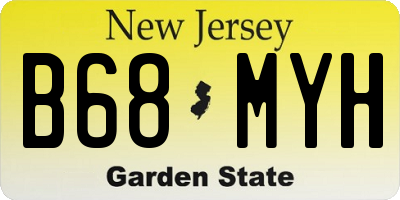 NJ license plate B68MYH