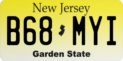 NJ license plate B68MYI