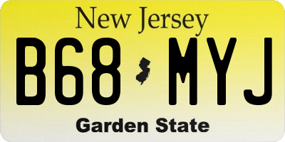 NJ license plate B68MYJ