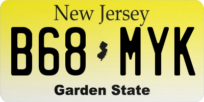 NJ license plate B68MYK