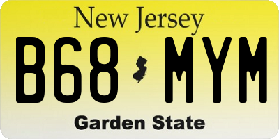 NJ license plate B68MYM