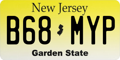 NJ license plate B68MYP