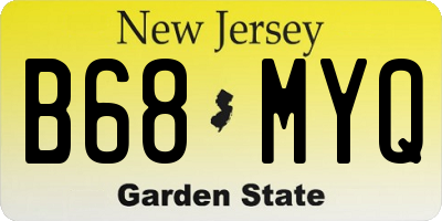 NJ license plate B68MYQ