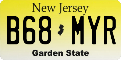 NJ license plate B68MYR