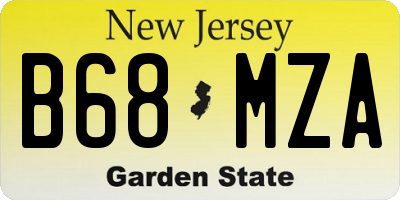 NJ license plate B68MZA