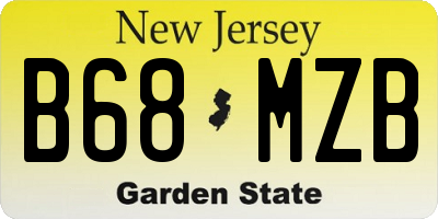 NJ license plate B68MZB