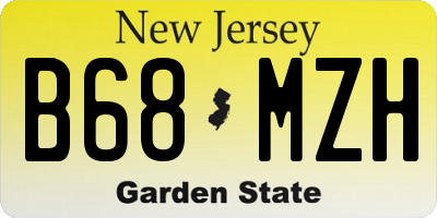 NJ license plate B68MZH