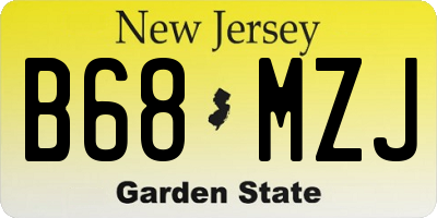 NJ license plate B68MZJ