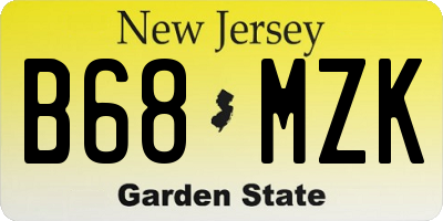 NJ license plate B68MZK