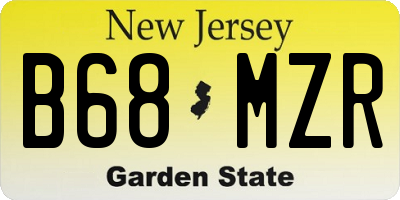 NJ license plate B68MZR