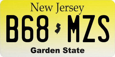 NJ license plate B68MZS