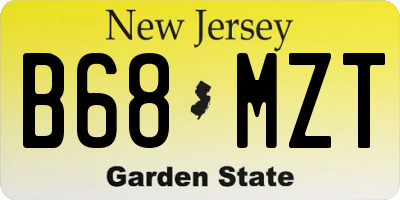 NJ license plate B68MZT