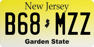 NJ license plate B68MZZ