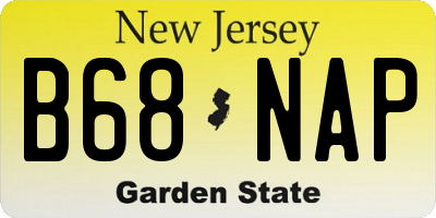 NJ license plate B68NAP
