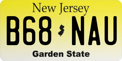 NJ license plate B68NAU