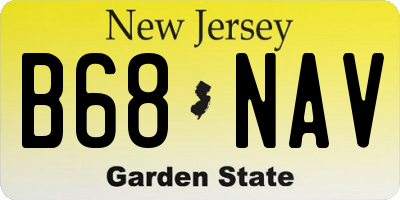 NJ license plate B68NAV