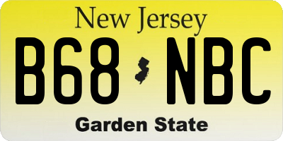 NJ license plate B68NBC