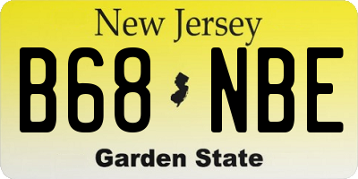 NJ license plate B68NBE