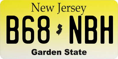 NJ license plate B68NBH
