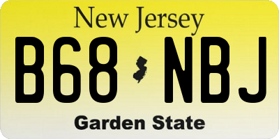 NJ license plate B68NBJ