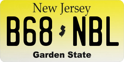NJ license plate B68NBL