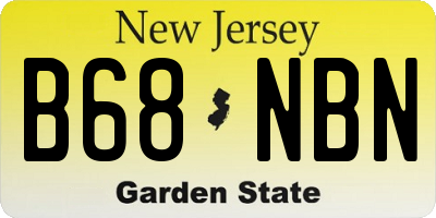 NJ license plate B68NBN