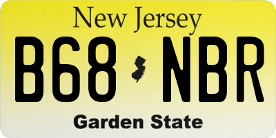 NJ license plate B68NBR