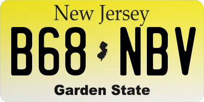 NJ license plate B68NBV