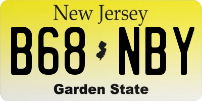 NJ license plate B68NBY