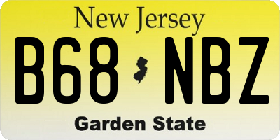NJ license plate B68NBZ