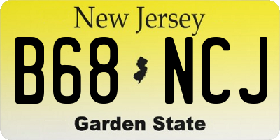 NJ license plate B68NCJ