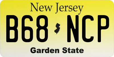 NJ license plate B68NCP