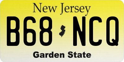 NJ license plate B68NCQ