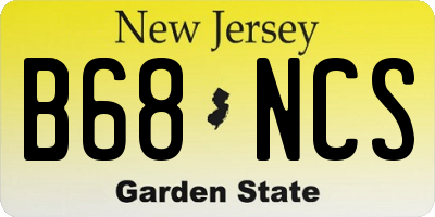 NJ license plate B68NCS