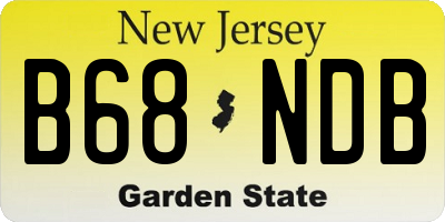 NJ license plate B68NDB
