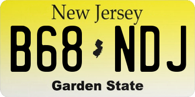 NJ license plate B68NDJ
