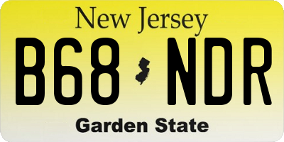 NJ license plate B68NDR