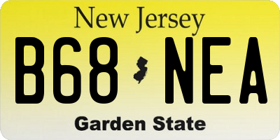 NJ license plate B68NEA