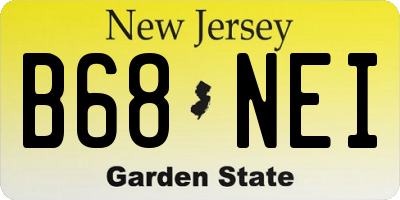 NJ license plate B68NEI