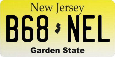 NJ license plate B68NEL