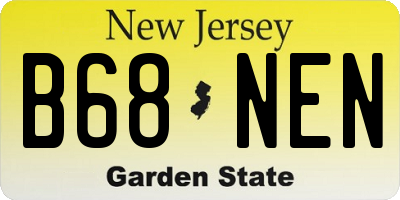 NJ license plate B68NEN