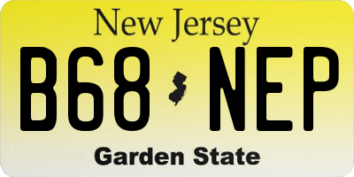 NJ license plate B68NEP