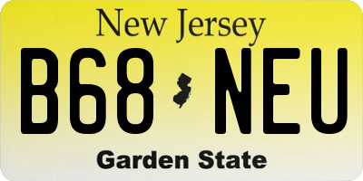 NJ license plate B68NEU