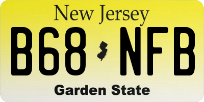 NJ license plate B68NFB