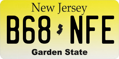 NJ license plate B68NFE