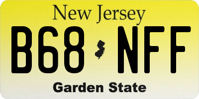 NJ license plate B68NFF
