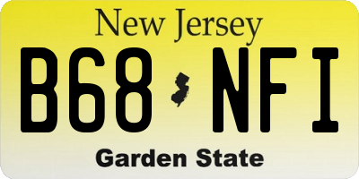 NJ license plate B68NFI
